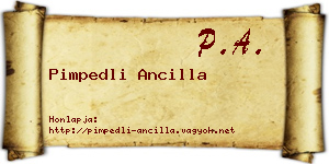 Pimpedli Ancilla névjegykártya